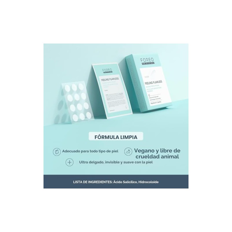 FOREO FEELING FLAWLESS Parches granos Invisibles Anti-Imperfecciones – 48 Parches