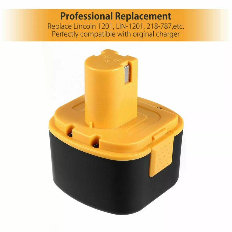 Powerextra 2-Pack 12V Battery For Lincoln PowerLuber Grease Gun LIN-1201