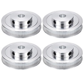 uxcell 4pcs GT-2 Pulley Synchronous Wheel 80 Teeth 10mm Bore, Fit with 6mm Width Belt, Aluminum Alloy Timing Pulley Wheel for 3D Printer, CNC Machine