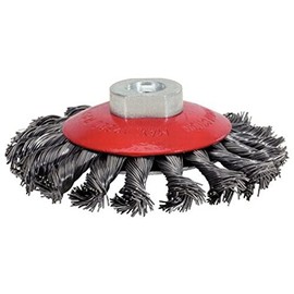 KS Tools 340.0049 Cone design steel wire circular brush 0,5mm, Ø 115mm