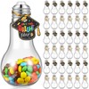 Sabary 48 Pack 100 ML Plastic Light Bulb Jars with