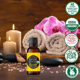 Troful Organic Lavender Essential Oil, 30 ML - 100% Pure and Natural Essential Oil for Aromatherapy, Diffusers,Skin, Hair, Face and Body Care