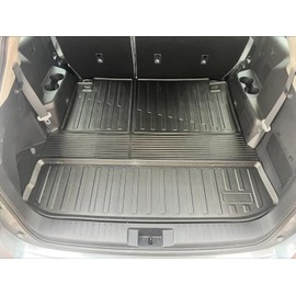 EACCESSORIES EA Cargo Liner - Trunk Mat for Toyota Highlander 2020-2025 – Weather-Resistant Trunk Mats for Cars with Raised Lip – Non-Slip Car Trunk Mat Tray Pad Boot – Laser Pre-Cut Design