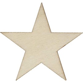 50 Tiny 1/2 inch Size Wood Stars