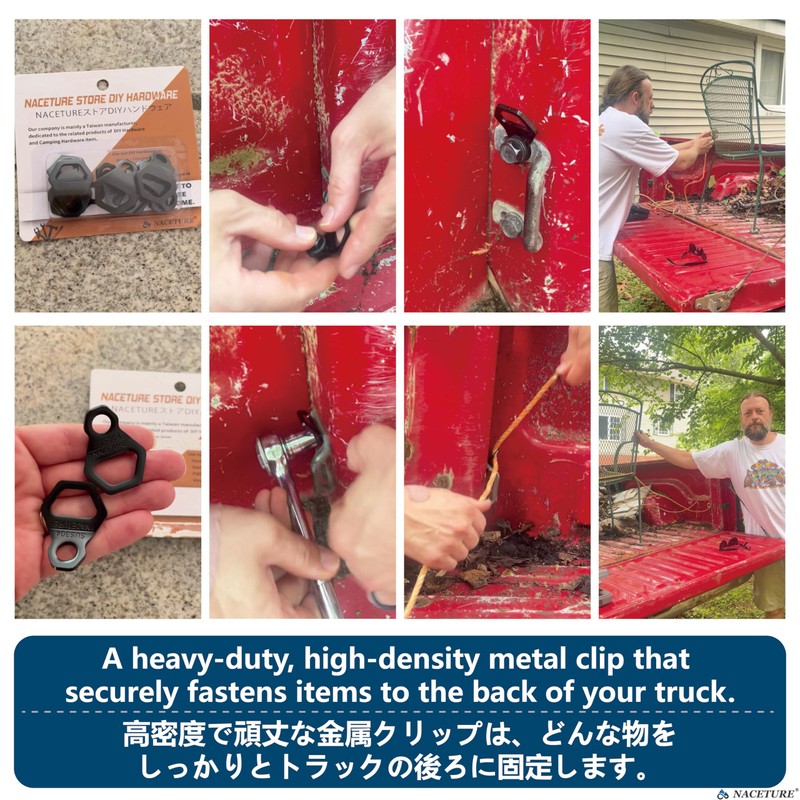 NACETURE Motorcycle Tie Down Anchor Hook Heavy Duty Stainless Steel