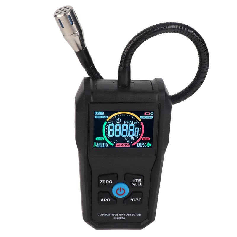 Combustible Gas Detector 50‑50000PPM LCD Display Screen Portable Gas Leak