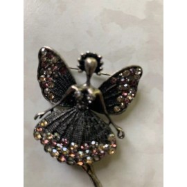 Metal gallery FAIRY RAINBOW RHINESTONES BROOCH METAL GALLERY MULTI-COLOR SPARKLE FAIRY PIN NEW