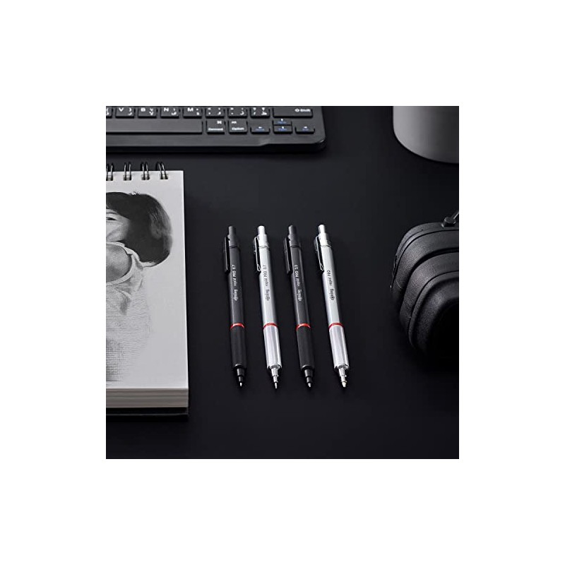 rOtring Rapid PRO - Portaminas, Negro mate, 0.7 mm
