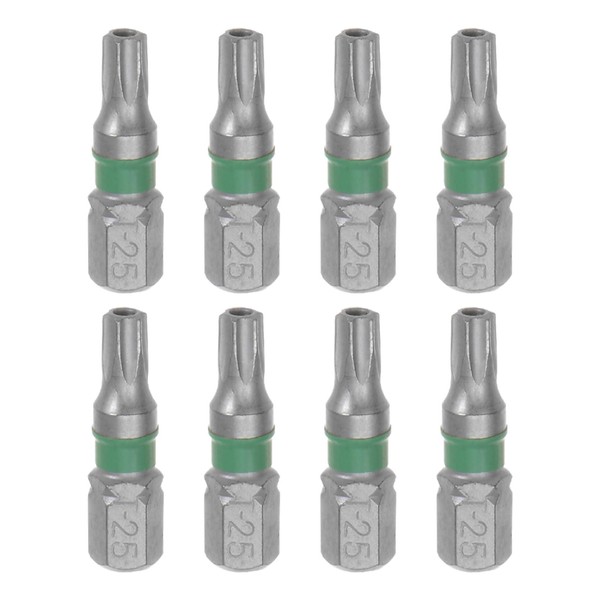 sourcing map 8pcs T25 Torx Hex Screwdriver Bit 1/4" Hex