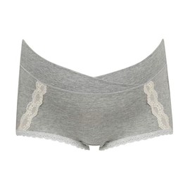 Wing Maternity/Wacoal MIR079 MDR279 Pair Panties, Low Waist, Normal Length, Shallow Shorts with Good Elasticity, Can Be Used for a Long Time Until Postpartum Period, MIR079, GY