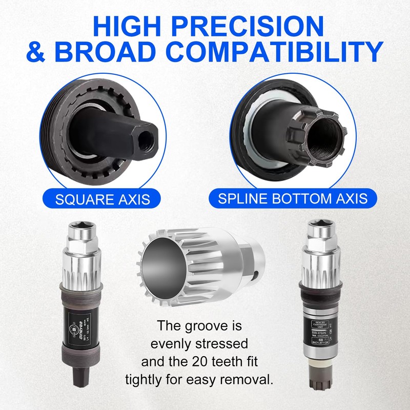 ZHXGO Bicycle Bottom Bracket Remover, Bicycle Crank Puller Remover, Universal