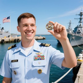 Marine Corps 250th Anniversary Challenge Coin, US.MC Military Commemorative Coins - 1.57 Inch Marine Corps Army Challenge Coin in Durable Metal - Veteran Gift & Military Collectible