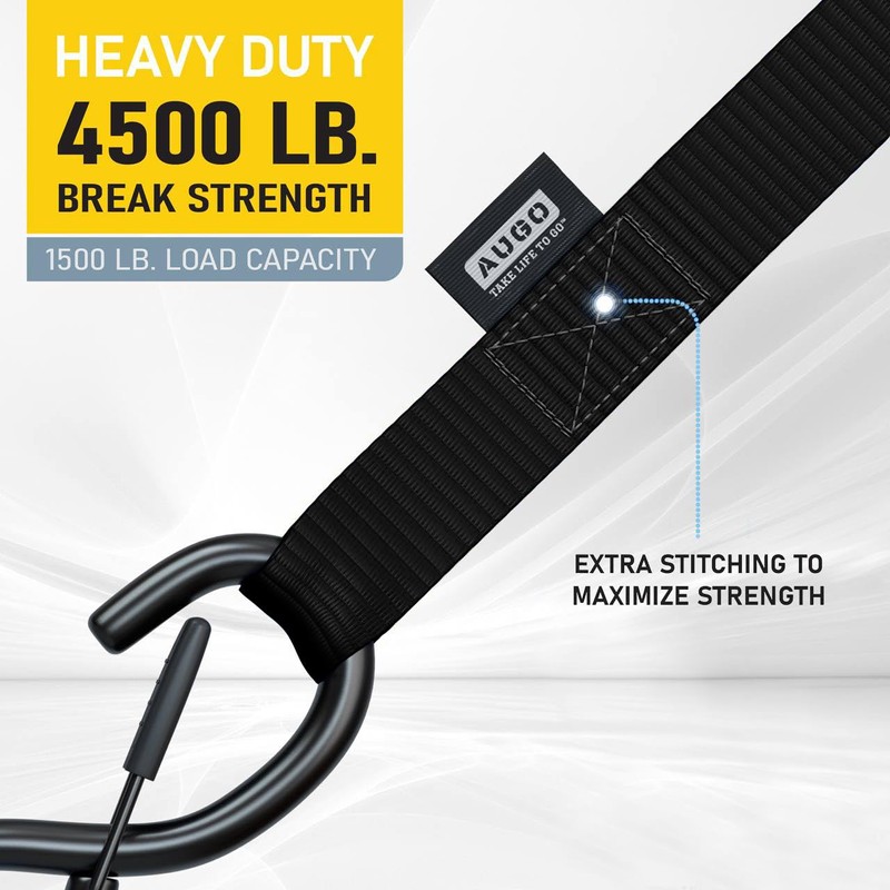 Soft Loop Tie Down Straps - 1,500 Load Capacity &