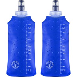 2 Botellas de Agua, Soft Flask, Bolsa de Agua de plástico Plegable Ideal para Correr Ciclismo triatlón Senderismo. Soft Water Bottle for Running Cycling Triathlon Hiking.