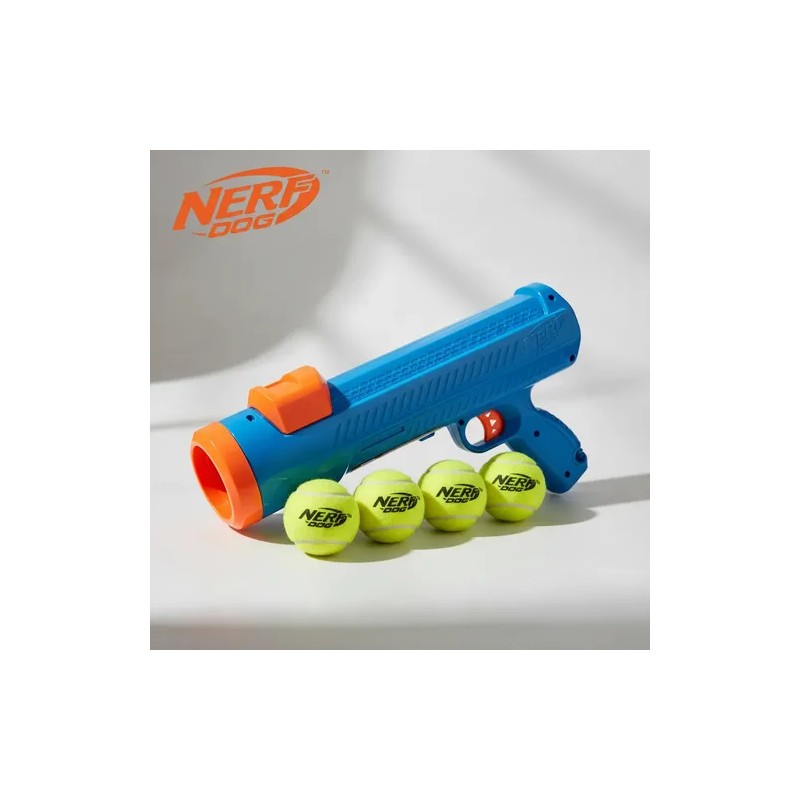 Nerf Dog Juguete Para Perros Tennis Ball Blaster 4 Pelotas