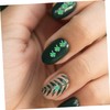 Mikinona 2 Boxes Patrick's Day Sequins Shape Nail Glitter for