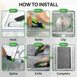 King&Charles Window Screen Replacement,Versatile Window Screen Door Kit