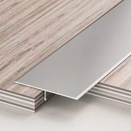 VHH 3 Set Light Gray Aluminum T-Shaped Molding,Metal T-Molding Trim for Ground Transition and Floor Gap(36"x1.6")