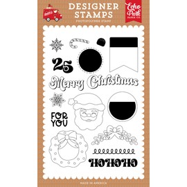 Echo Park Paper Delivery: Merry Christmas Santa Stamp Set, Multi