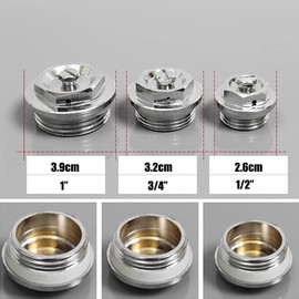 X4 Manual Bleed Valve 1 Inch Male Radiator Bleed Valve Bleed Plug Valve Kit Central Heating Radiator Air Freshener