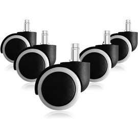 Namvo 5Pcs 10 x 22 mm Caster Wheels Replacement for Office Chair, Swivel Chair, Ultra Heavy Duty, Floor Protecting, Quiet Smooth on Floors