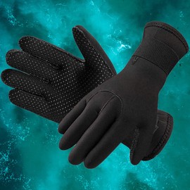 YDQUANI Neoprene Gloves 5 mm Wetsuit Gloves Anti-slip Thermal Diving Gloves for Women Men Snorkelling Open Water Swimming Surfing
