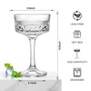 4Pcs Coupe Glasses, 10oz Vintage Martini Glasses Set, Lead-free Crystal
