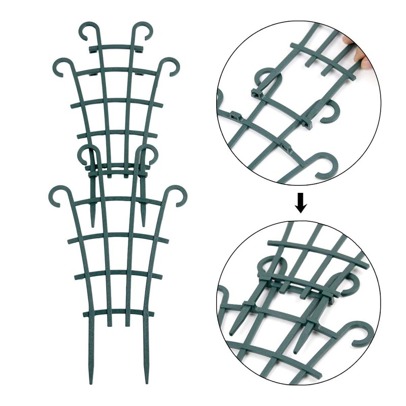 UWIOFF Trellis for Potted Plants, Stackable Small Indoor Plant Trellis
