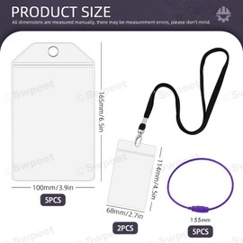 Swpeet 14Pcs Cruise Luggage Tags Cruise Travel Essentials with Steel Loops and Waterproof Key Card Badge, Royal Caribbean Luggage Tag Holders for Royal Caribbean Ships and Celebrity Cruise