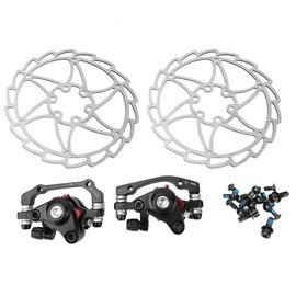 Mountain Bike Stainless Steel Disc Brake Caliper Set Universal Bicycle Accessoryblack