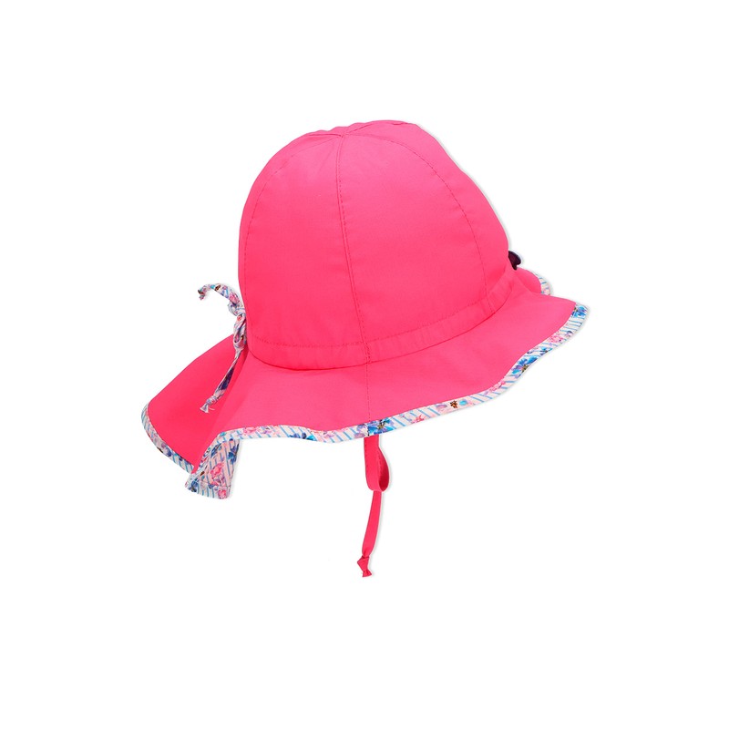 Sterntaler Girls' Sun Hat Blue Flower Hat, pink