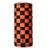 Black and Orange Check Motorcycle Neck Tube Warmer Balaclava Gaiter
