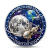 Artemis II Inspired Challenge Coin with Acrylic Case, Double-Sided Deep