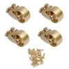 4 Pack Brass Swivel Caster Wheels-Loading 440lbs, 360 Degrees Universal