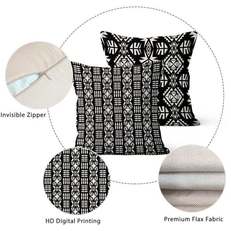 ASDCXZ Cushion Cover Boho 40x40 cm 4pcs Set, Boho Rule
