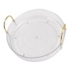 Round Storage Tray 360 Degree Rotating Waterproof Clear Desktop Organizer