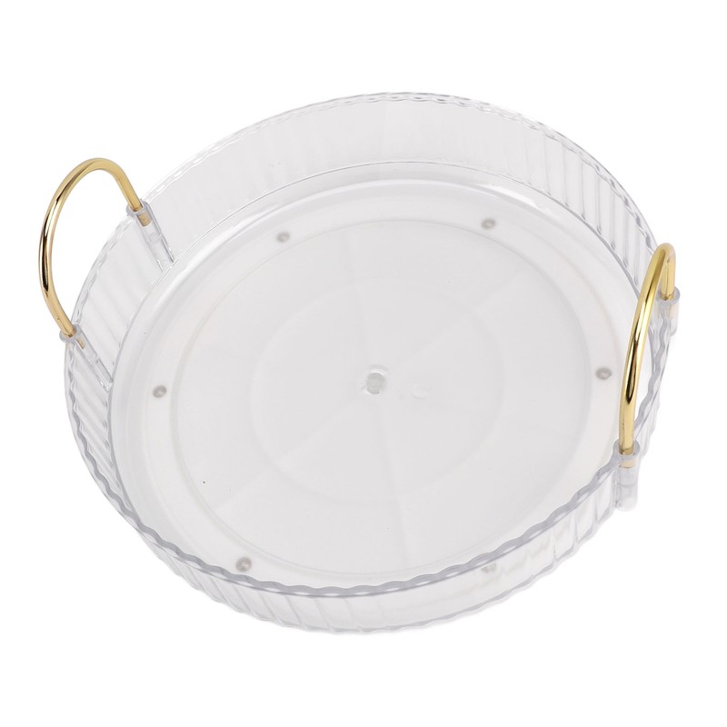 Round Storage Tray 360 Degree Rotating Waterproof Clear Desktop Organizer
