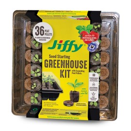 Jiffy Seed Starting Tray Kit, 36 Cell 36mm Peat Pellets with Bonus SUPERthrive