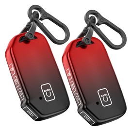 2Pack for Kia Key Fob Cover with Keychain. TPU Soft Shell Full Protection.Compatible with Kia K5 Forte Sportage Soul Seltos Telluride Sorento(Black Red, Model-2)