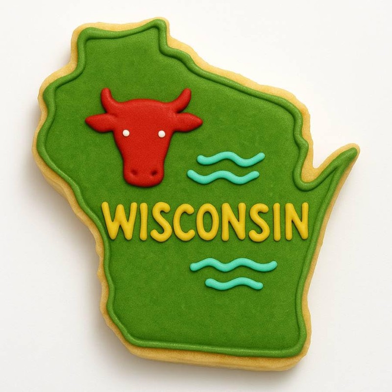 Wisconsin State 4 Inch Cookie Cutter from The Cookie Cutter