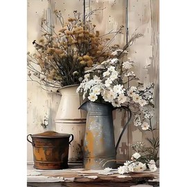 ZQEATRY Diamond Painting Kits for Adults,5D Full Round Drill Diamond Art Yellow Flowers,DIY Diamond Dots with Paint by Diamonds Painting Kit for Home Decor 12x16inch