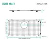Serene Valley Sink Bottom Grid 25-1/4" X 12-1/2“, Rear Drain