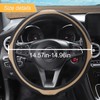 LoyaForba Car Steering Wheel Cover, Universal 14.5-15 Inch, Soft Anti-Slip