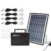 Solar Generator with Solar Panel and 4 LED Bulbs, Portable
