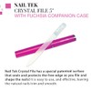 Nail Tek Crystal File Double-Sided with Fuchsia Companion Case, Medium