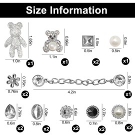 Shoe Badges, 18 Pieces for Crocs Charms, for Crocs Plugs, DIY Bling for Crocs Pins, Shoe Charms PVC Shoe Charms for Girls Women and Kids, Acrylic, 0