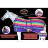 CHALLENGER 76" 1200D Turnout Lightweight Bellyband Rain Horse Winter Blanket