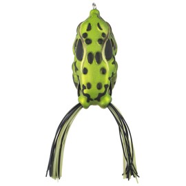 Lunkerhunt | Frog Lure with Short Skirts | Compact Frog Fishing Lure for Bass Fishing | Compact Body, Weedless Hooks, Soft Hollow Body Freshwater Fishing Bait for Trout, Pike(Green Tea), 2.25 inch