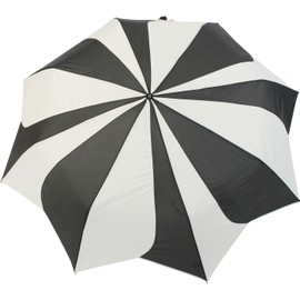 Pierre Cardin Sunflower Women's Automatic Pocket Umbrella, black-white, Pocket umbrella with automatic open/close function