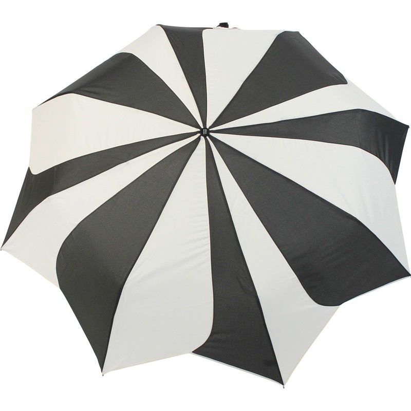 Pierre Cardin Sunflower Women's Automatic Pocket Umbrella, black-white, Pocket umbrella